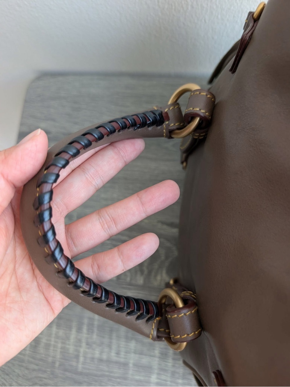 Dooney and Bourke micro florentine satchel - color elephant - Picture 13 of 15